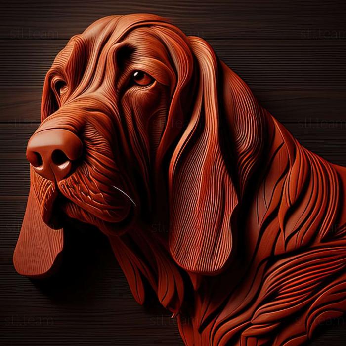 Animals Red Breton Basset dog